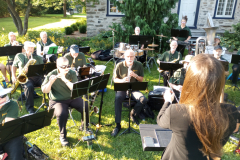 Concert in the park, with guest conductor Caroline.